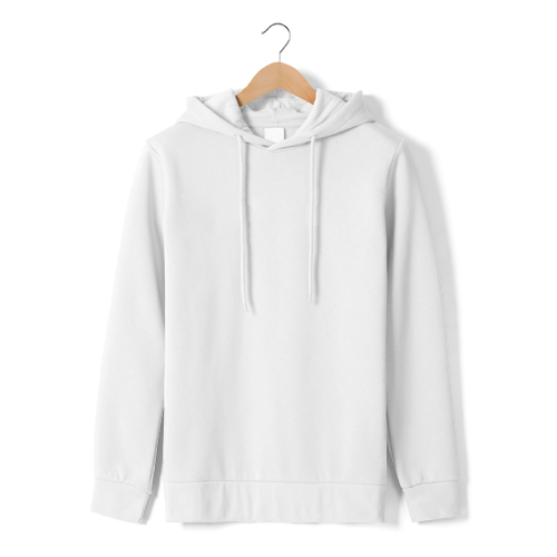 pocketless hoodie